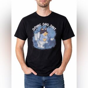 Bluey Doing Dad Sh*t Funny Graphic Tee Shirt Gildan Heavy Cotton Medium